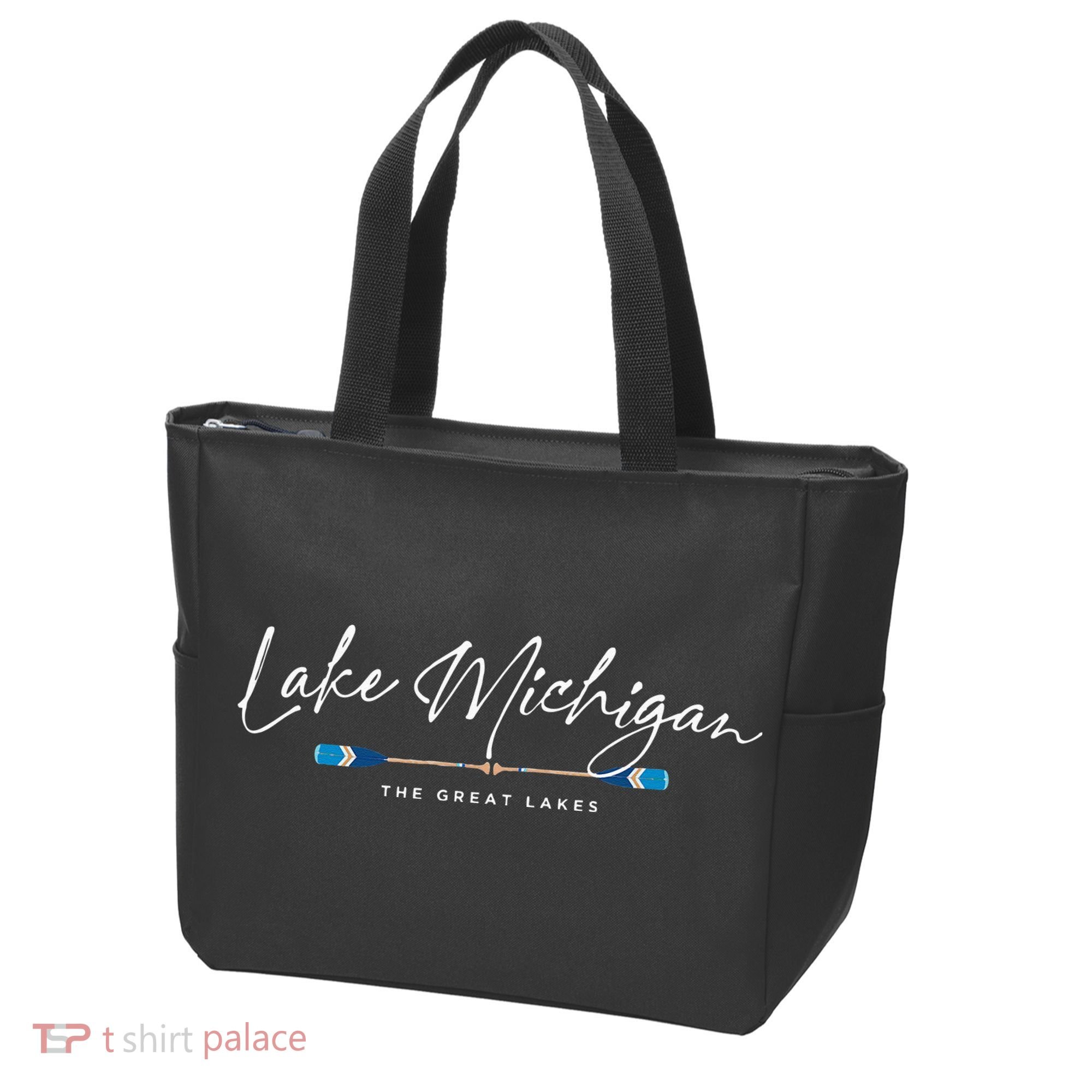 Lake Michigan Great Lakes Oars Graphic Tote Bag