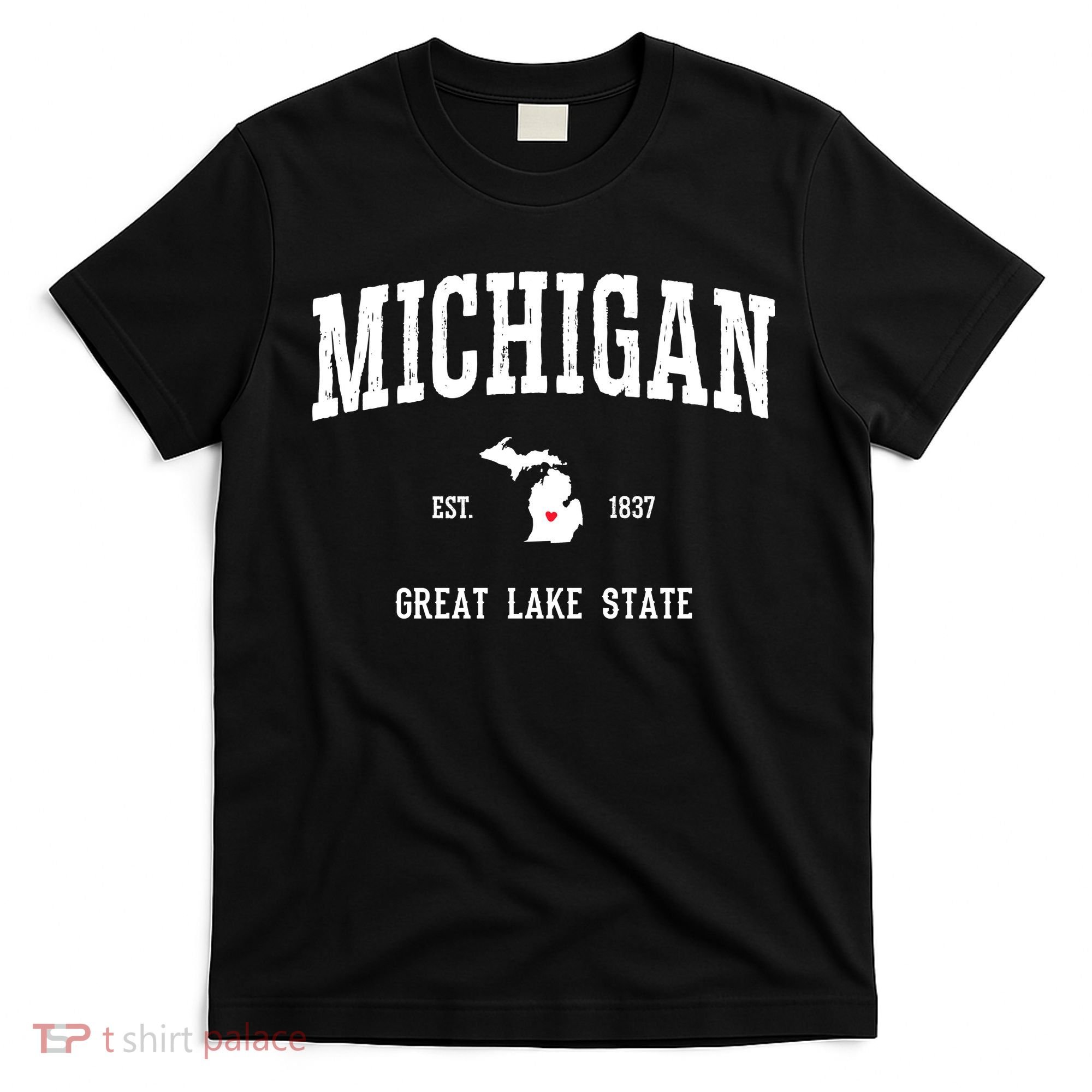 Love Michigan Great Lake State MI Est 1837 Home T-Shirt