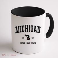 Love Michigan Great Lake State MI Est 1837 Home Coffee Mug thumb 1