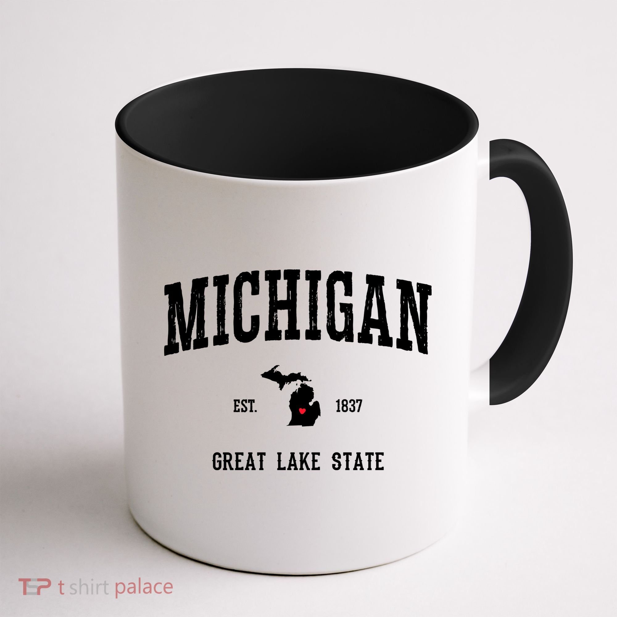 Love Michigan Great Lake State MI Est 1837 Home Coffee Mug