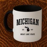 Love Michigan Great Lake State MI Est 1837 Home Coffee Mug thumb 2