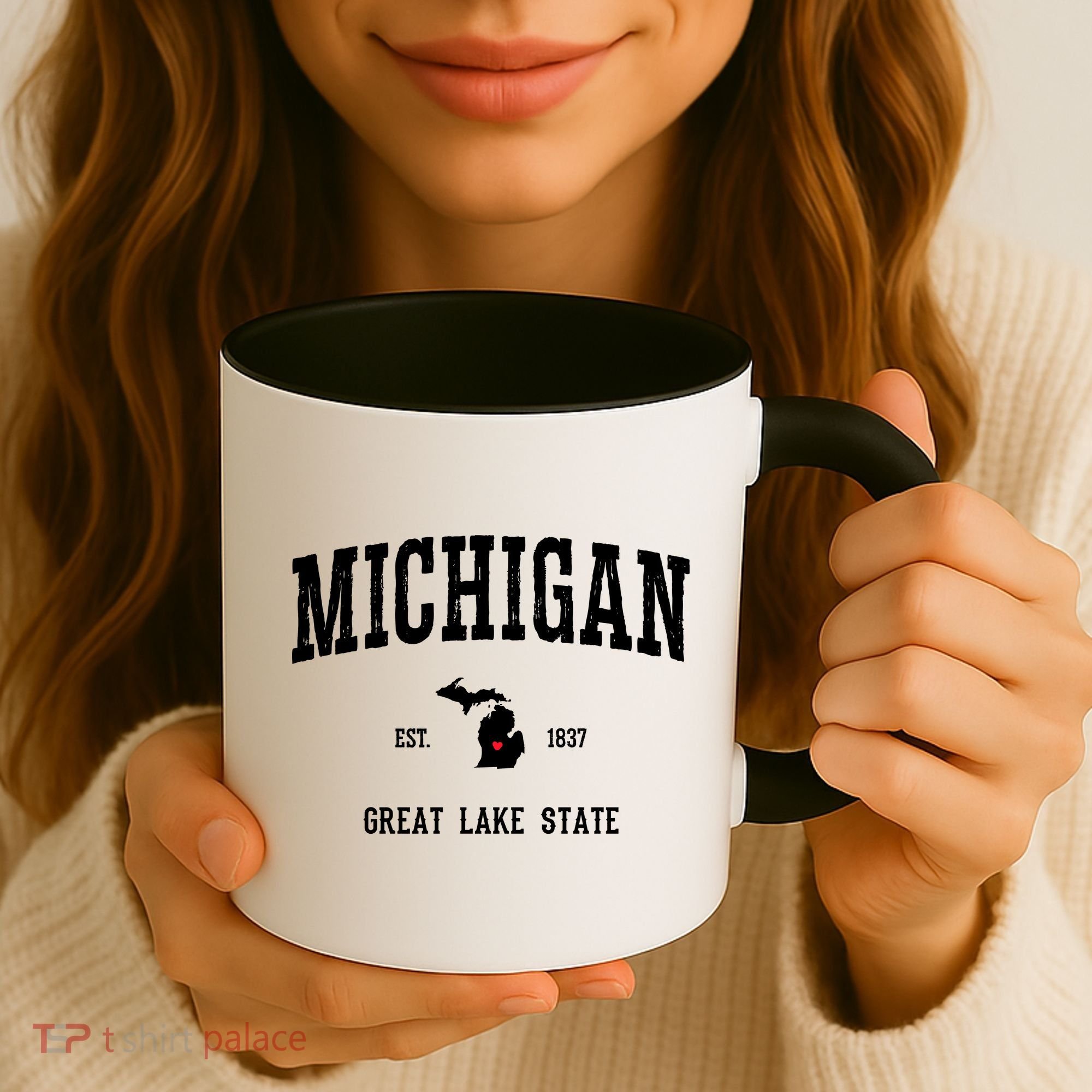 Love Michigan Great Lake State MI Est 1837 Home Coffee Mug