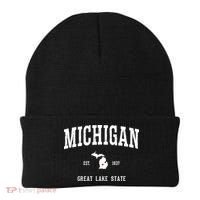 Love Michigan Great Lake State MI Est 1837 Home Beanie thumb 0