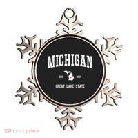 Love Michigan Great Lake State MI Est 1837 Home Ornament thumb 0