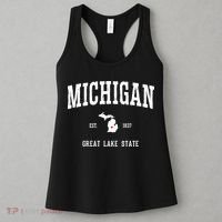 Love Michigan Great Lake State MI Est 1837 Home Women's Tank Top thumb 3