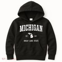 Love Michigan Great Lake State MI Est 1837 Home Kids Hoodie thumb 0