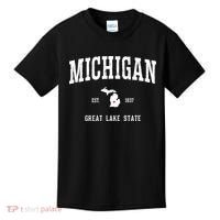 Love Michigan Great Lake State MI Est 1837 Home Kids T-Shirt thumb 0
