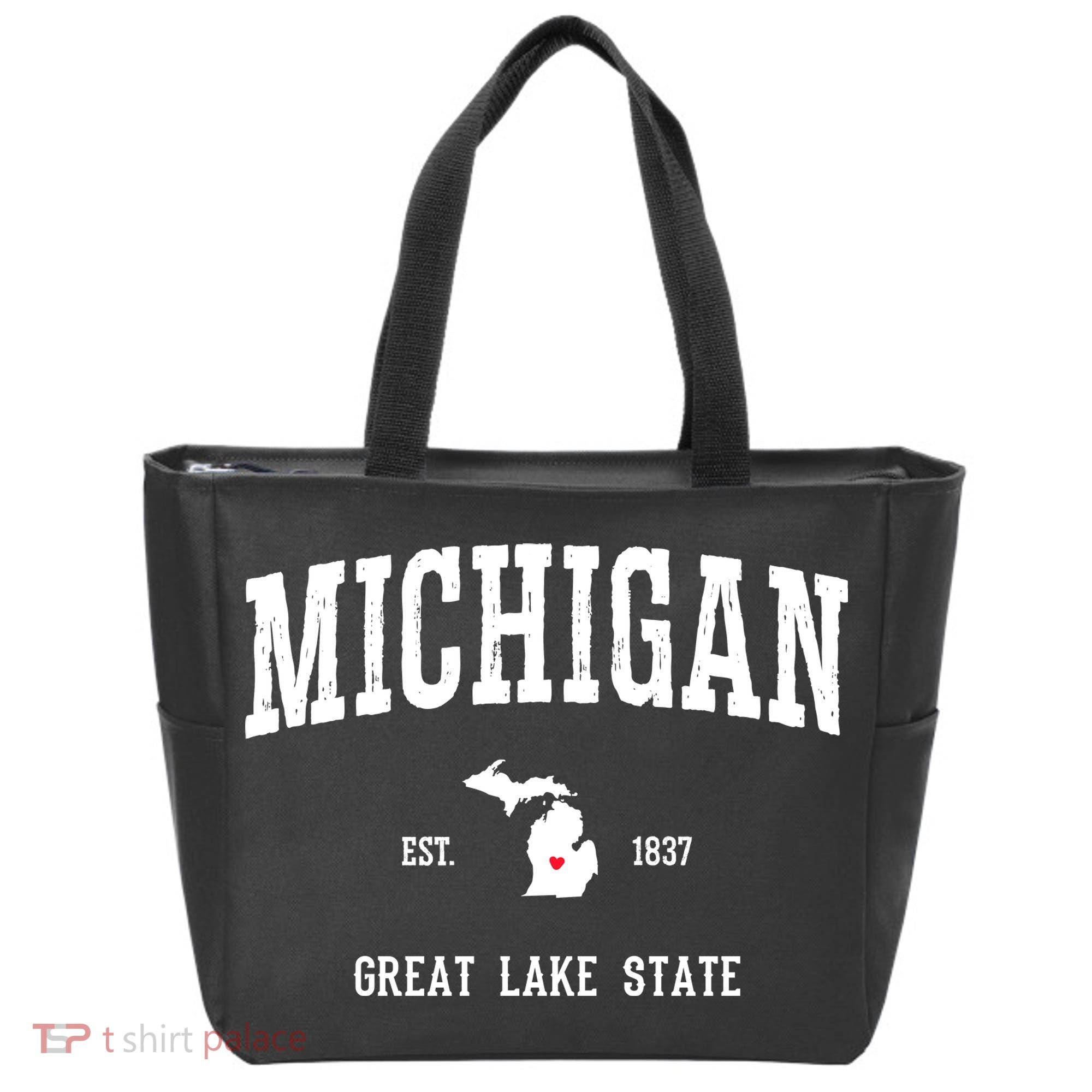 Love Michigan Great Lake State MI Est 1837 Home Tote Bag