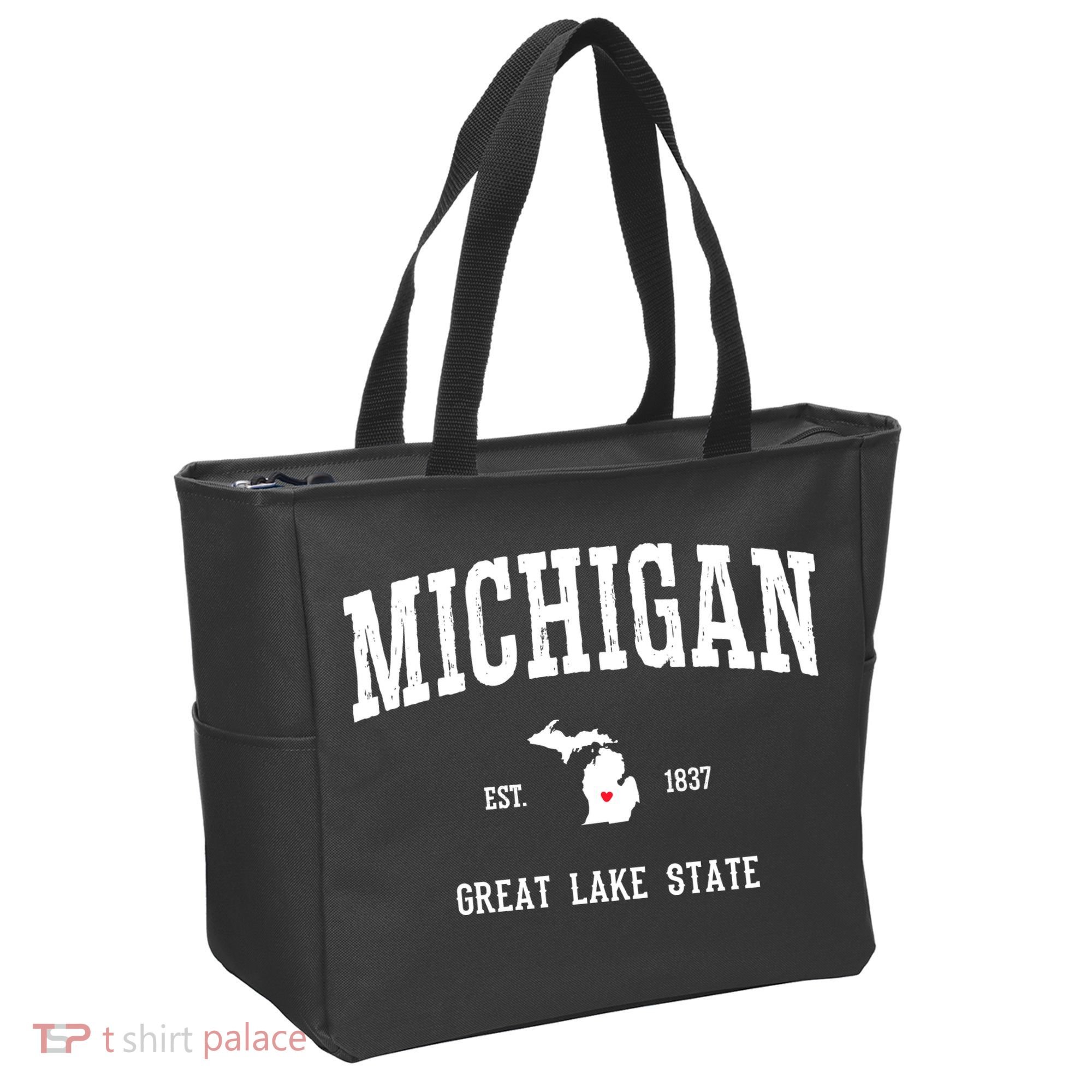Love Michigan Great Lake State MI Est 1837 Home Tote Bag