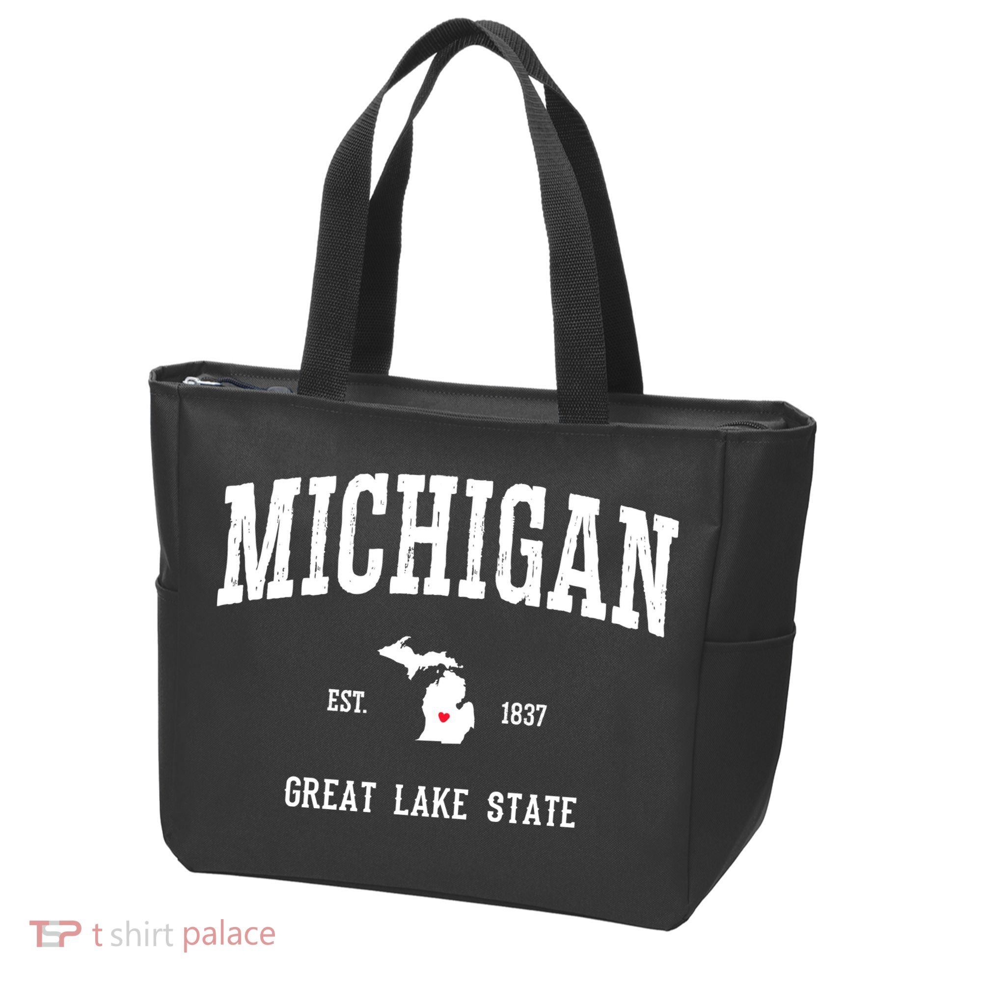 Love Michigan Great Lake State MI Est 1837 Home Tote Bag