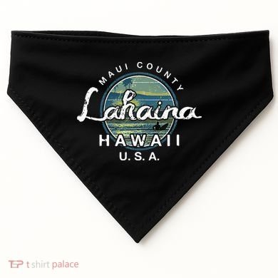 Lahaina Maui Hawaii Surfing Retro USA-Made Doggie Bandana