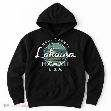 Lahaina Maui Hawaii Surfing Retro Hoodie