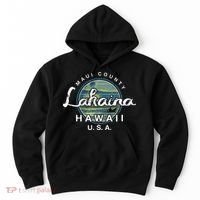 Lahaina Maui Hawaii Surfing Retro Hoodie thumb 0