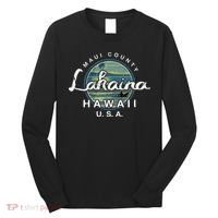 Lahaina Maui Hawaii Surfing Retro Long Sleeve Shirt thumb 0