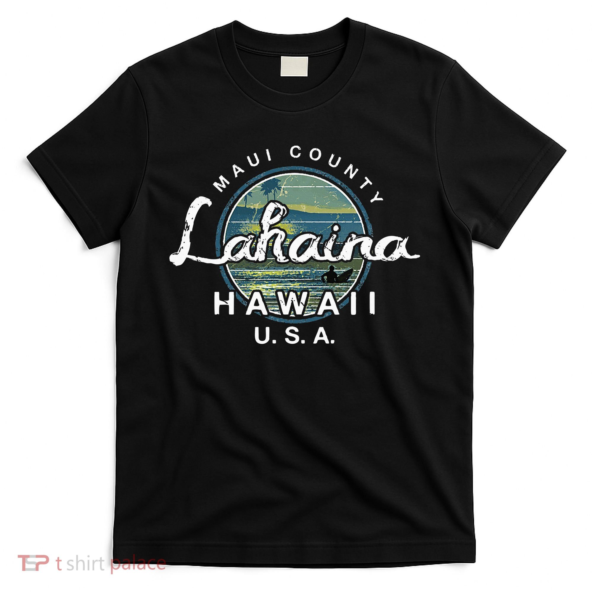 Lahaina Maui Hawaii Surfing Retro T-Shirt