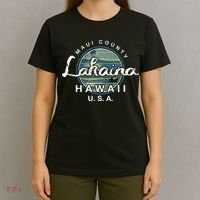 Lahaina Maui Hawaii Surfing Retro T-Shirt thumb 4