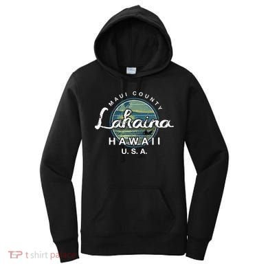 Lahaina Maui Hawaii Surfing Retro Women's Hoodie