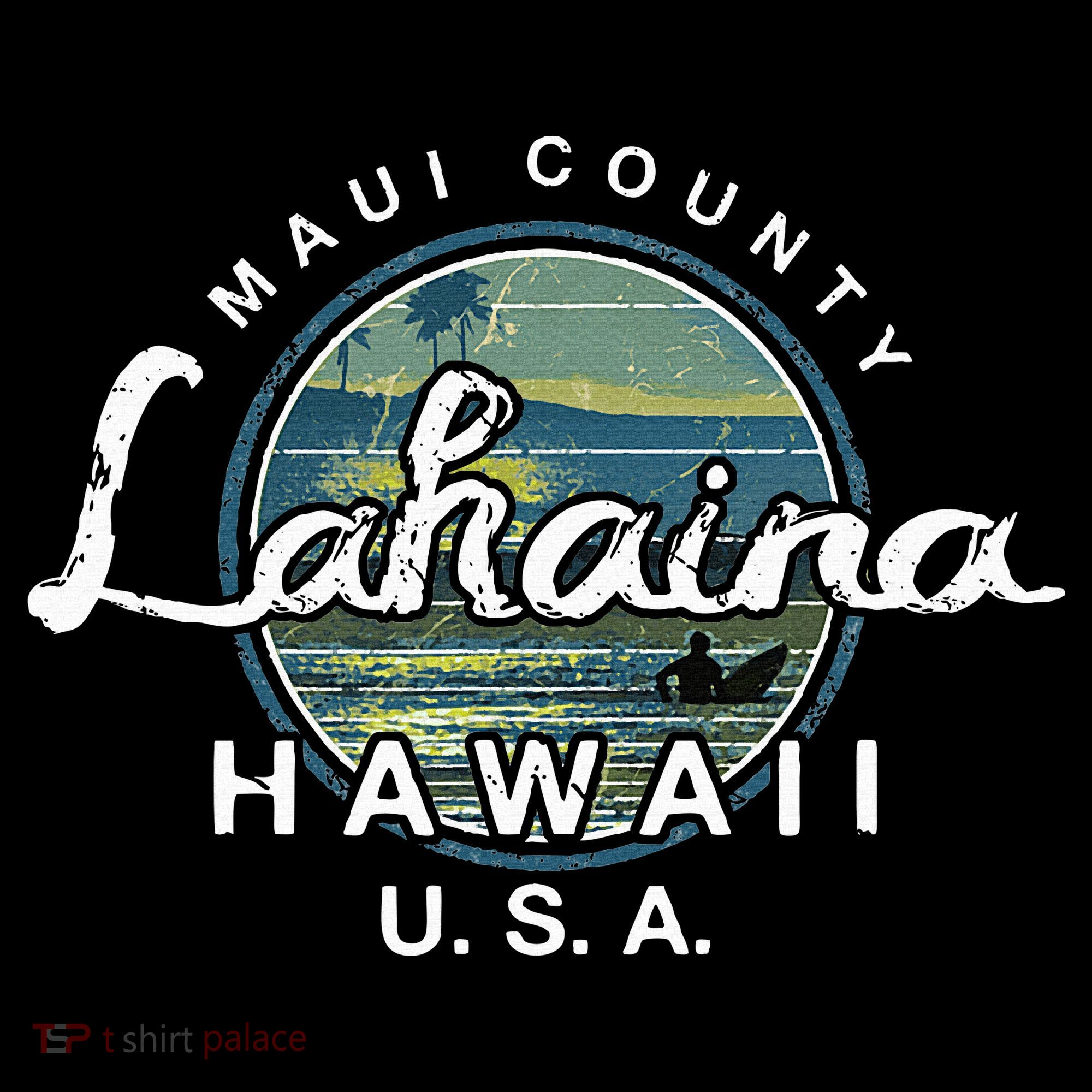 Lahaina Maui Hawaii Surfing Retro Women's Hoodie