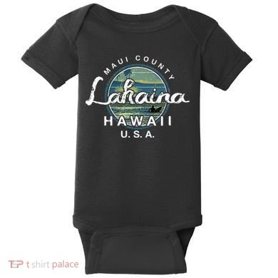 Lahaina Maui Hawaii Surfing Retro Baby Bodysuit