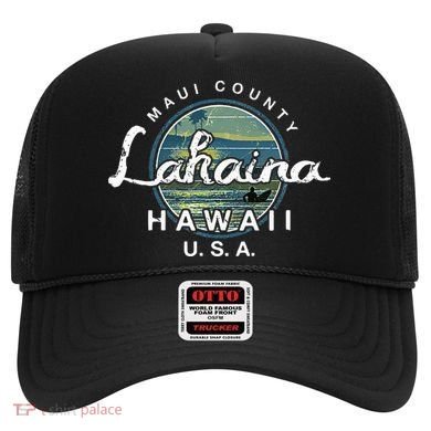 Lahaina Maui Hawaii Surfing Retro Hat