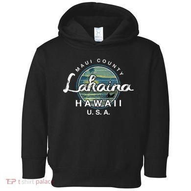 Lahaina Maui Hawaii Surfing Retro Toddler Hoodie