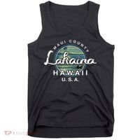 Lahaina Maui Hawaii Surfing Retro Tank Top thumb 0