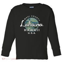 Lahaina Maui Hawaii Surfing Retro Toddler Long Sleeve Shirt thumb 0