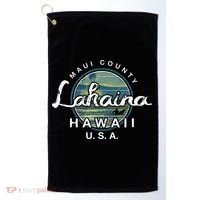 Lahaina Maui Hawaii Surfing Retro Golf Towel thumb 0