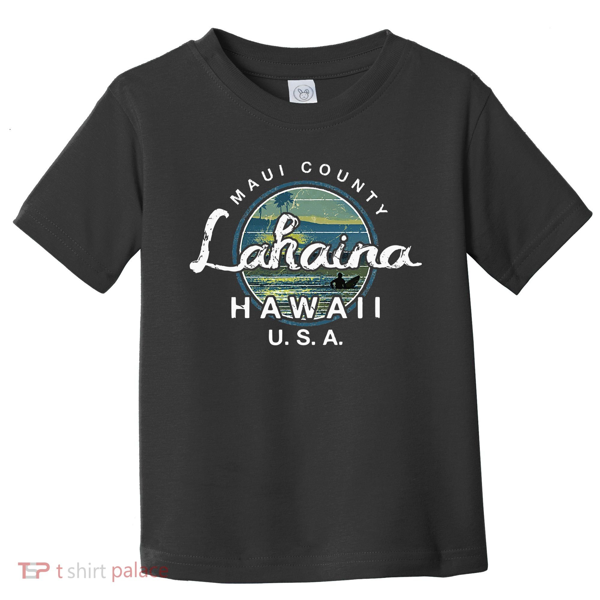 Lahaina Maui Hawaii Surfing Retro Toddler T-Shirt