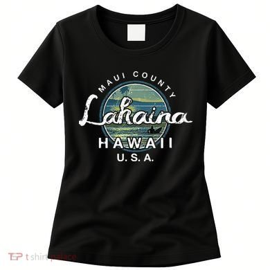 Lahaina Maui Hawaii Surfing Retro Women's T-Shirt