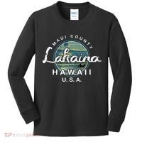 Lahaina Maui Hawaii Surfing Retro Kids Long Sleeve Shirt thumb 0