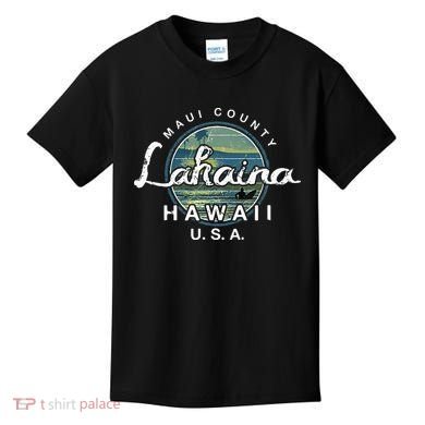 Lahaina Maui Hawaii Surfing Retro Kids T-Shirt
