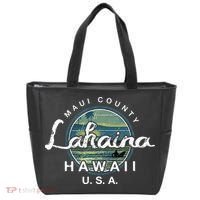 Lahaina Maui Hawaii Surfing Retro Tote Bag thumb 0