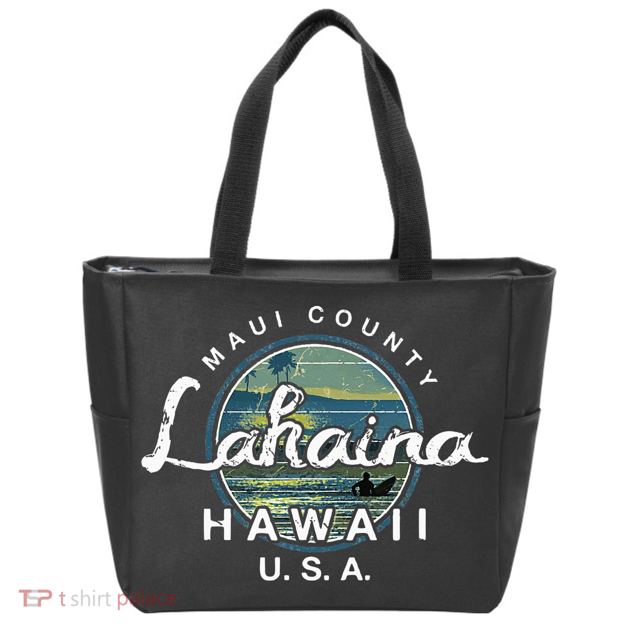 Lahaina Maui Hawaii Surfing Retro Tote Bag