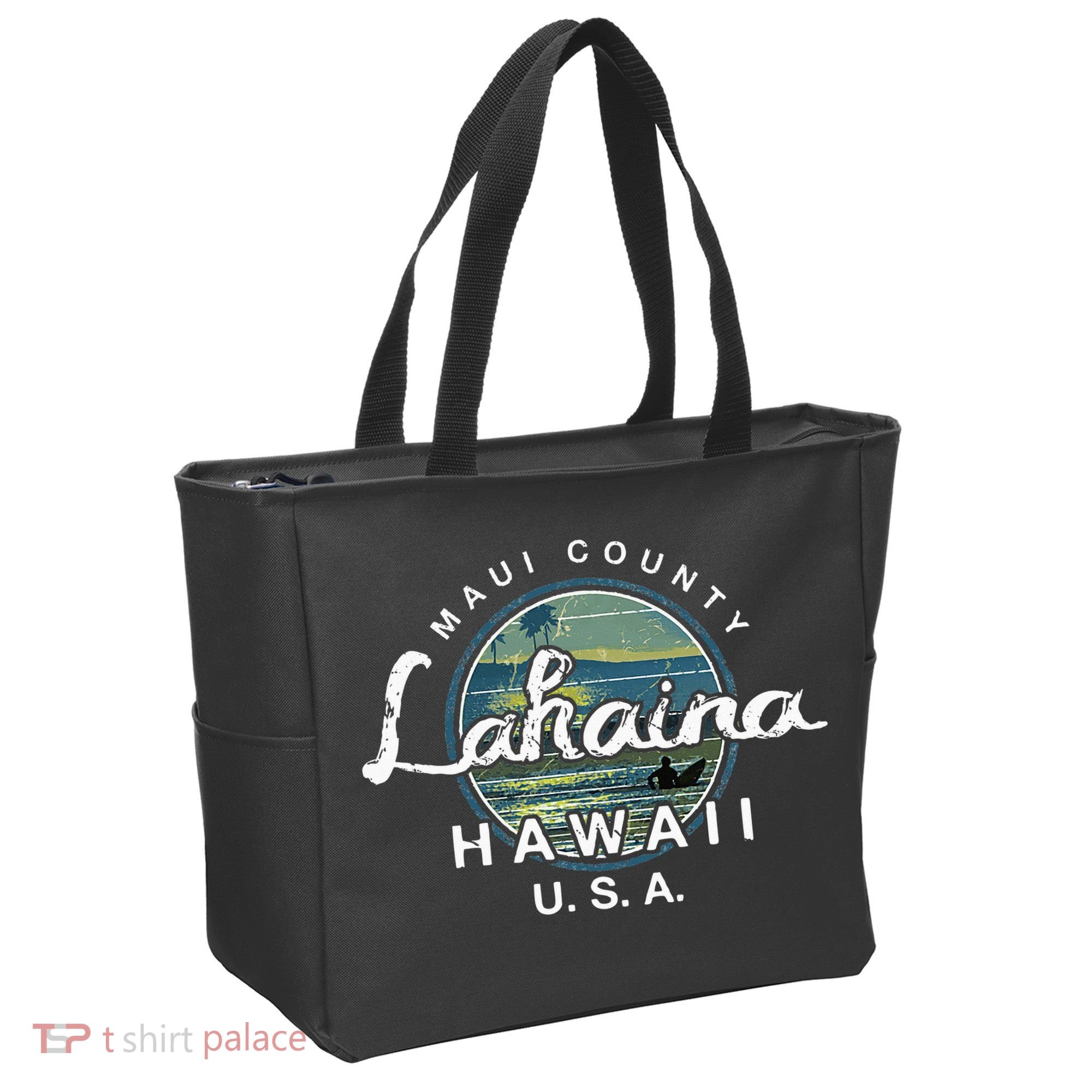 Lahaina Maui Hawaii Surfing Retro Tote Bag