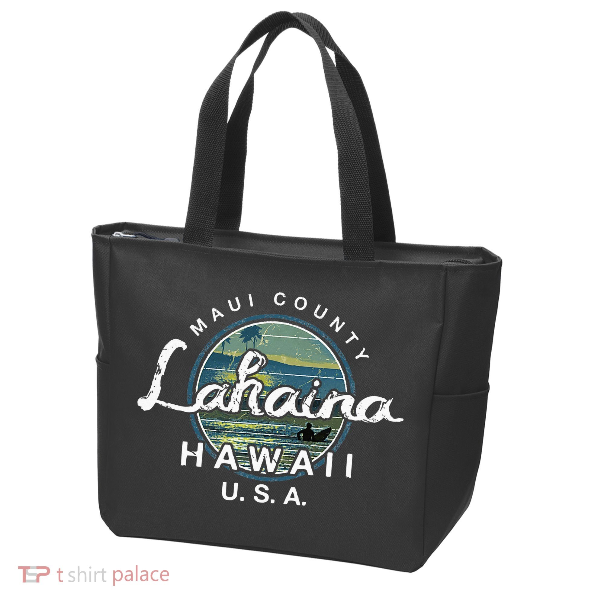 Lahaina Maui Hawaii Surfing Retro Tote Bag