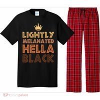 Lightly Melanated Hella Black Afro Queen African American Pajama Set thumb 0