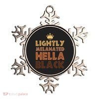 Lightly Melanated Hella Black Afro Queen African American Ornament thumb 0