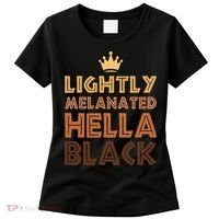 Lightly Melanated Hella Black Afro Queen African American Women's T-Shirt thumb 0