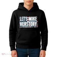 Lets Make Herstory Feminist Kids Hoodie thumb 4