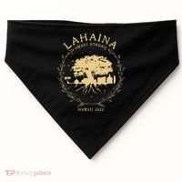 Lahaina Maui Hawaii Strong Golden Banyan Tree Shoreline Supportive USA-Made Doggie Bandana thumb 0