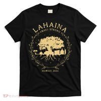 Lahaina Maui Hawaii Strong Golden Banyan Tree Shoreline Supportive T-Shirt thumb 0