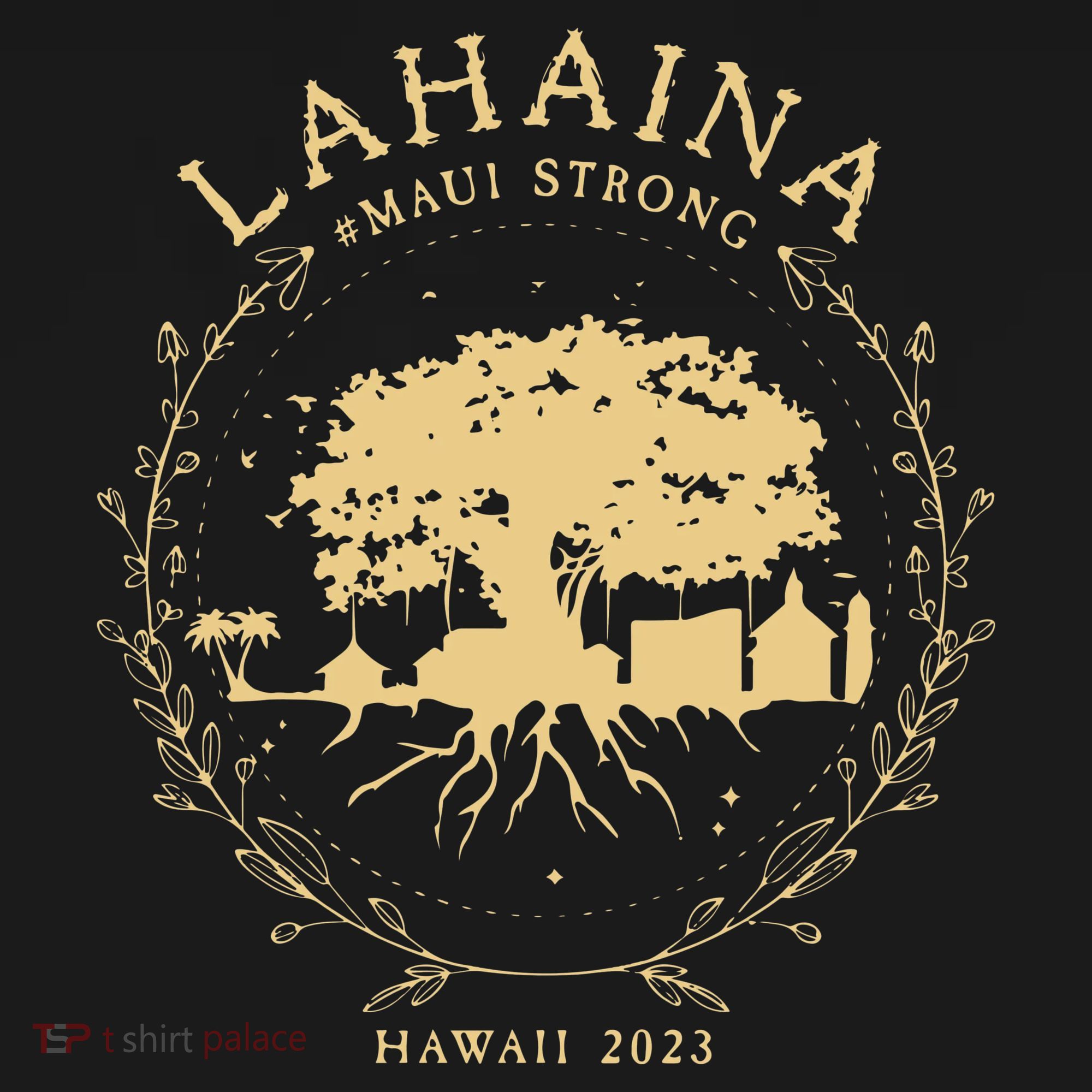 Lahaina Maui Hawaii Strong Golden Banyan Tree Shoreline Supportive Coaster