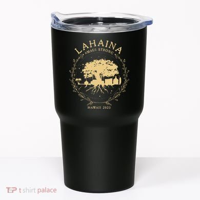 Lahaina Maui Hawaii Strong Golden Banyan Tree Shoreline Supportive Tumbler