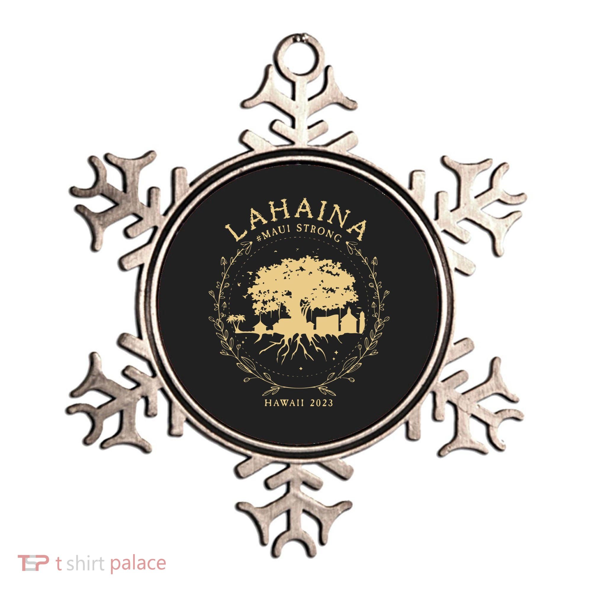 Lahaina Maui Hawaii Strong Golden Banyan Tree Shoreline Supportive Ornament