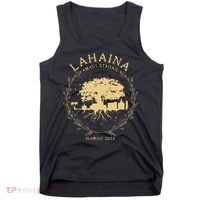 Lahaina Maui Hawaii Strong Golden Banyan Tree Shoreline Supportive Tank Top thumb 0