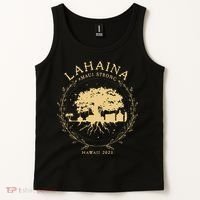 Lahaina Maui Hawaii Strong Golden Banyan Tree Shoreline Supportive Tank Top thumb 2
