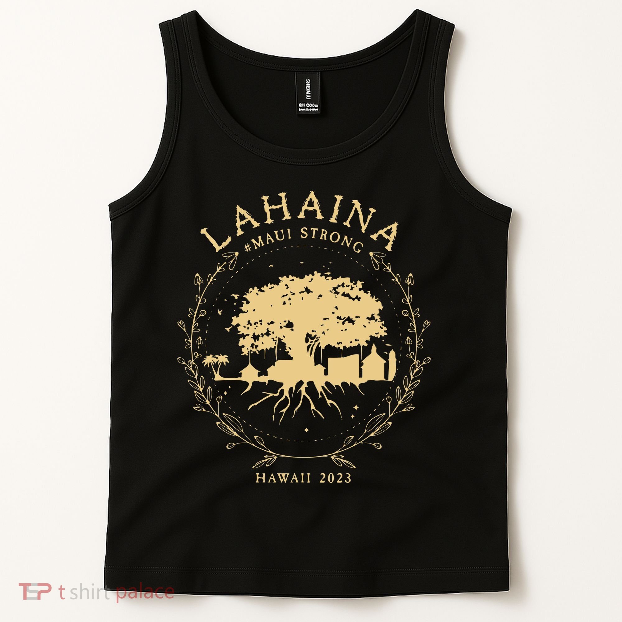 Lahaina Maui Hawaii Strong Golden Banyan Tree Shoreline Supportive Tank Top