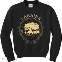 Lahaina Maui Hawaii Strong Golden Banyan Tree Shoreline Supportive Kids Sweatshirt thumb 0