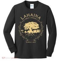 Lahaina Maui Hawaii Strong Golden Banyan Tree Shoreline Supportive Kids Long Sleeve Shirt thumb 0